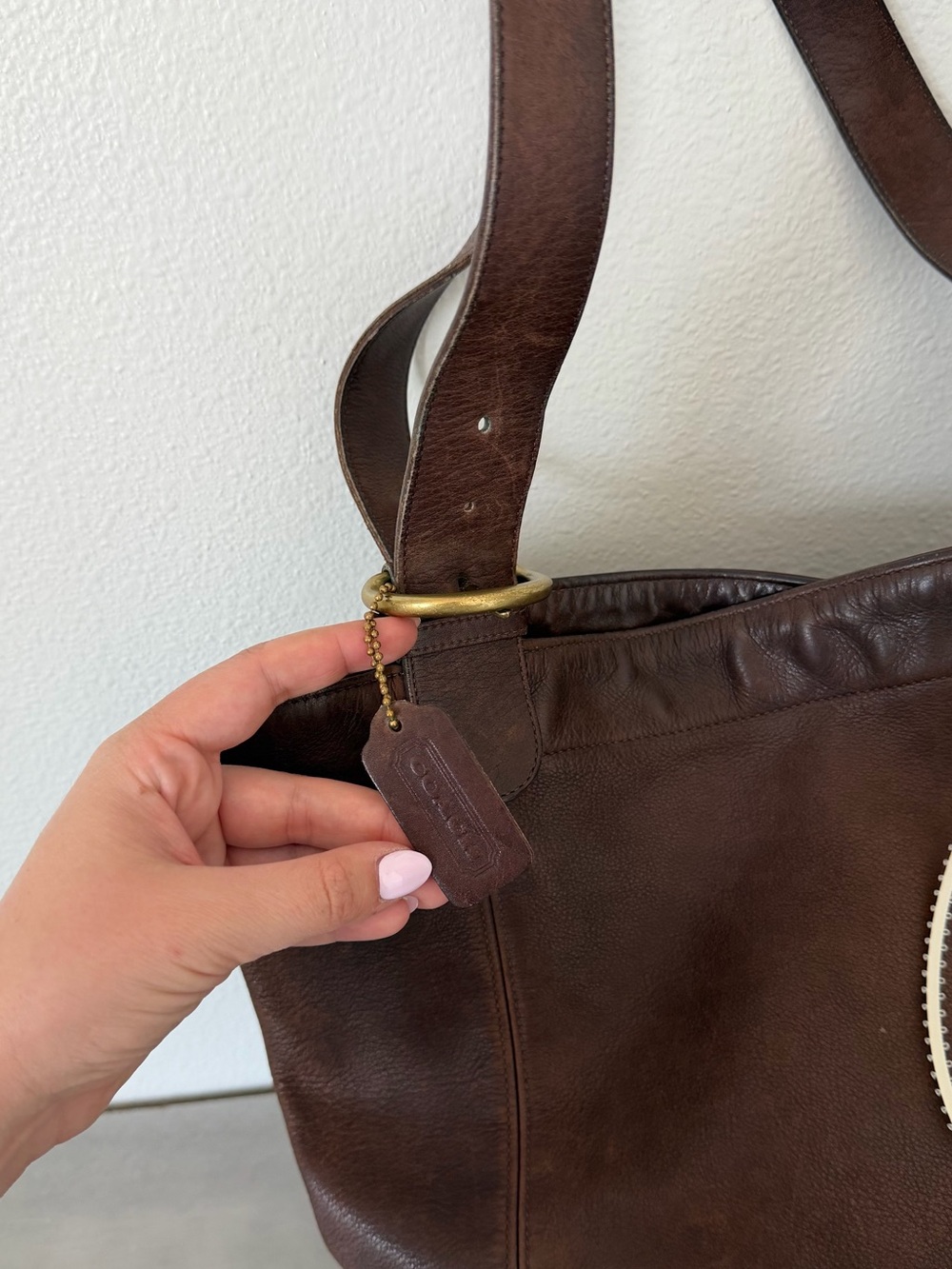 Vintage Coach SoHo Mahogany Leather Tote Shoulder Purse - Picture 3 of 10